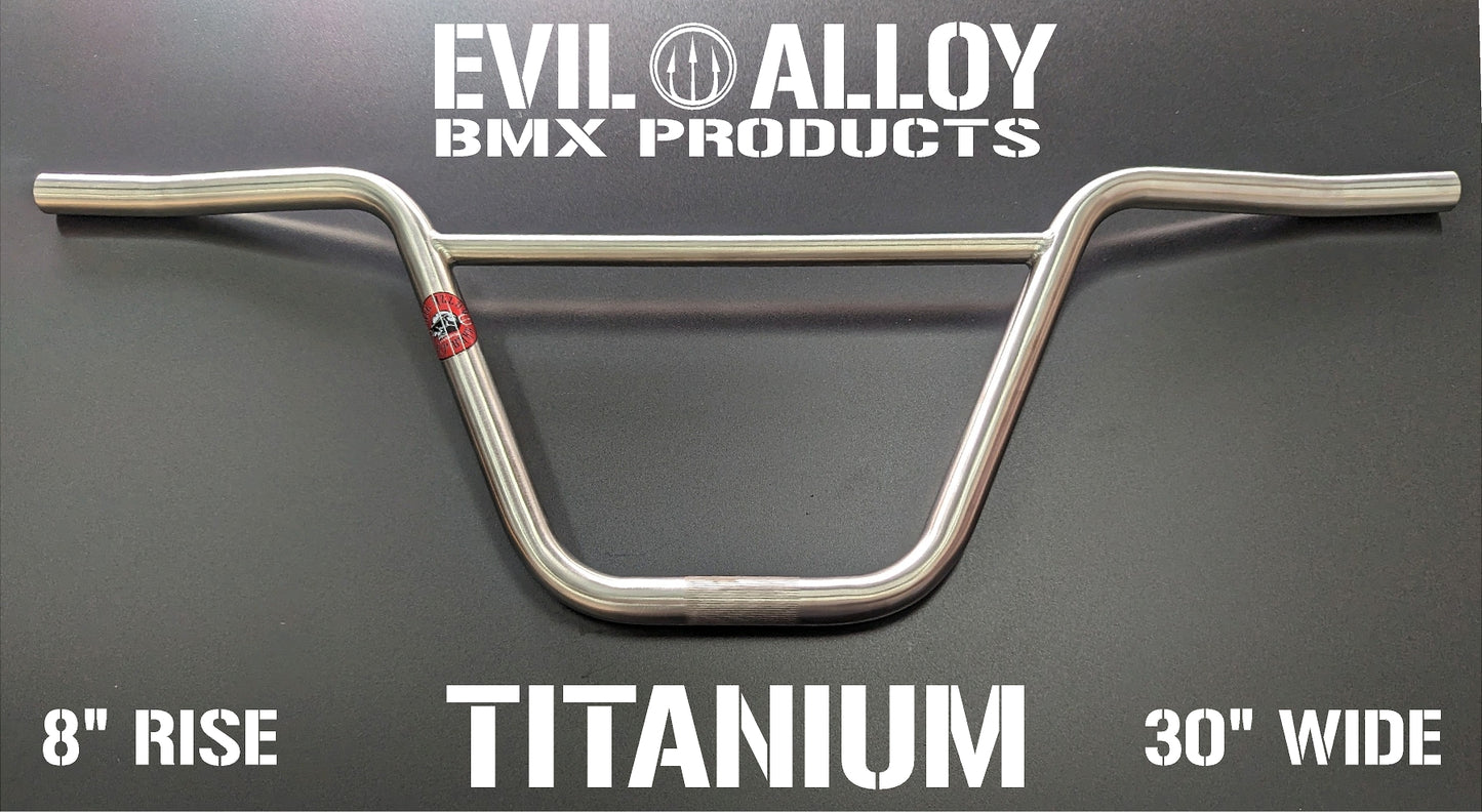2 piece 8″ Titanium “B.M.F.” Bars with pro bend