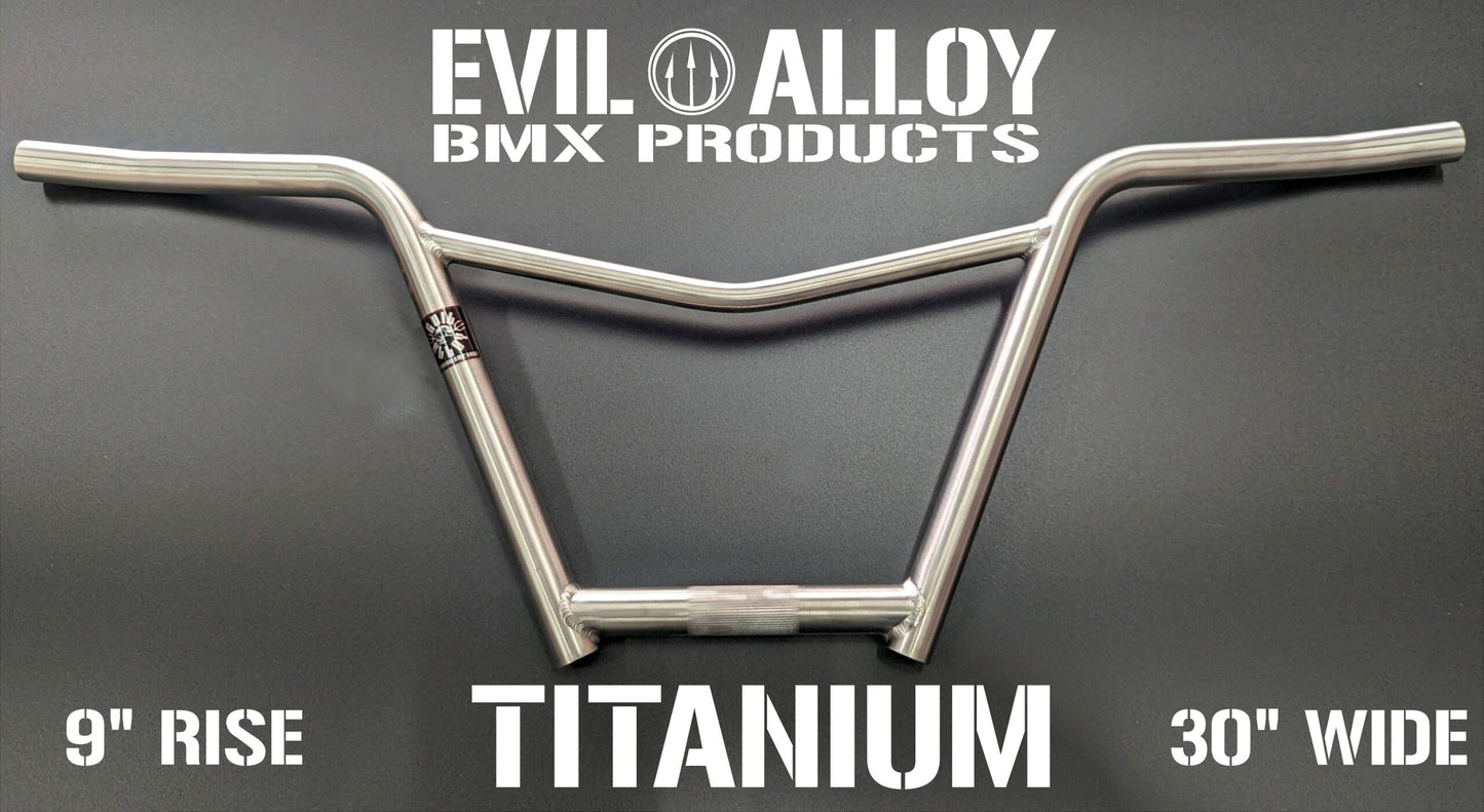4 piece 9″ Titanium “B.M.F.” V Bars with pro bend