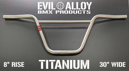 2 piece 8″ Titanium “B.M.F.” Bars with pro bend