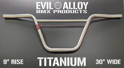 2 piece 9″ Titanium “B.M.F.” Bars with pro bend